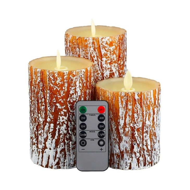 LED Candles 3 Pieces - Battery Candles, Column Candles Battery Operated With Remote Control And Timer